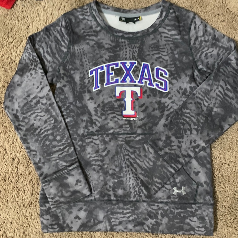 Under Armour Texas sweatshirt.